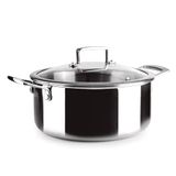 IBILI Triply Natural 3-laagse braadpan, 26 cm, roestvrij staal, geschikt voor inductie, zonder antiaanbaklaag