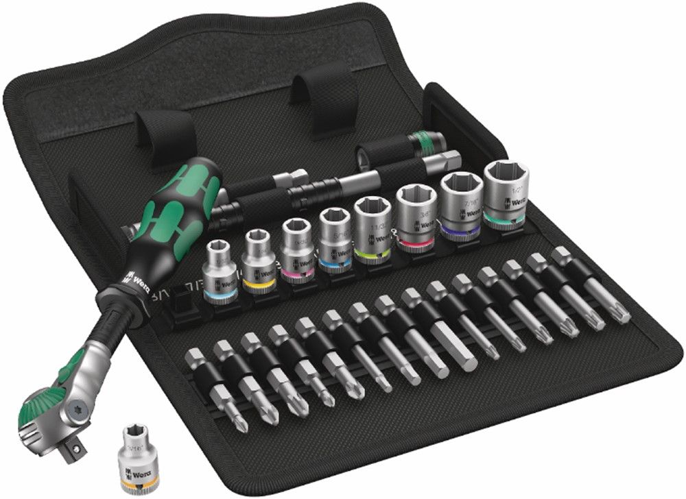 Wera 8100 SA 9 Zyklop Speed-ratelset gereedschapsset 1/4\"-aandrijving, 28-delig