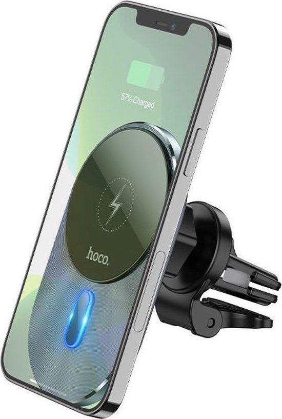 Hoco MagSafe Telefoonhouder Auto - Ventilatierooster - 15W - Zwart