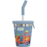 SIGG - Kinderbeker met deksel en rietje - Siliconen deksel en Tritan-rietje - Spatwaterdicht - BPA-vrij - Licht en robuust - Brandweer - 0,35 liter