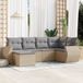 Prolenta Maison Exclusive - Tuinset voor in de tuin, 6-delig, met kussens, beige, gemaakt van polyrotan