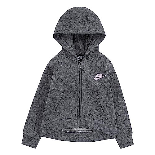 Nike Kids Club Fleece High Low Sweatshirt Met Rits Grijs 4-5 Years
