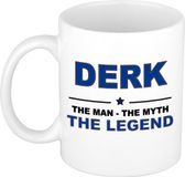 Bellatio Decorations naam cadeau mok - Derk - man myth legend - koffiemok - 300 ml - collega - vaderdag