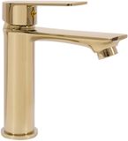 Rea Mayson Wastafelkraan Gouden Low Messing Opbouw 1 Handvat 16,5X5X16,5Cm
