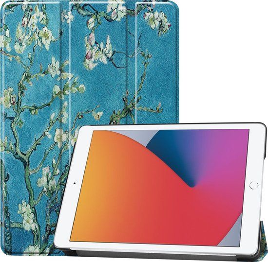 BTH Hoesje geschikt voor Apple iPad 8 10.2 (2020) - Book Case - Bloesem