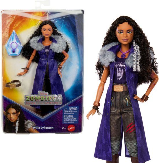 Mattel Disney Zombies Willa pop met accessoires en outfit