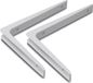 Dulimex B.V. Support d'étagère - 6x pièces - aluminium - blanc - 15 x 10 cm - 50 kg