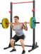 VEVOR Power Rack, 362,87 KG Draagvermogen, Multifunctioneel Squat Rack voor Thuisgym, Krachttrainingsapparaat met 28-Voudig Verstelbare J-Haken voor Barbell Squats, Pull-Ups en Gewichtheffen.