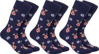 BRUBAKER 3 Paar Kerstsokken voor Mannen en Vrouwen - Kerstmotieven - Unisex Kleurrijke Knuffelsokken voor het Kerstseizoen - Grappige Katoenen Sokken - Cadeau Kerstmis - Maat 35-40