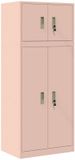 vidaXL Opbergkast Roze Staal 60 x 40 x 145 cm