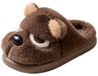 Damen Isoliert Slippers Gefüttert Hausschuhe Slip On Schlappen in Dunkelbraun Avin Gr.36/37