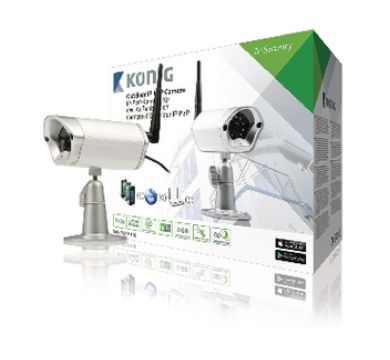 König SAS-IPCAM116 - IP-beveiligingscamera - Buiten - Draadloos - Wit