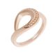 Orphelia Ring Curve ZR-7366/56 - 925 Zilver - Rosékleurig - Zirkonia - Maat 56