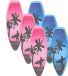 Gerimport Pince à serviette - 6x - planche de surf - bleu/rose - pince à serviette - plastique