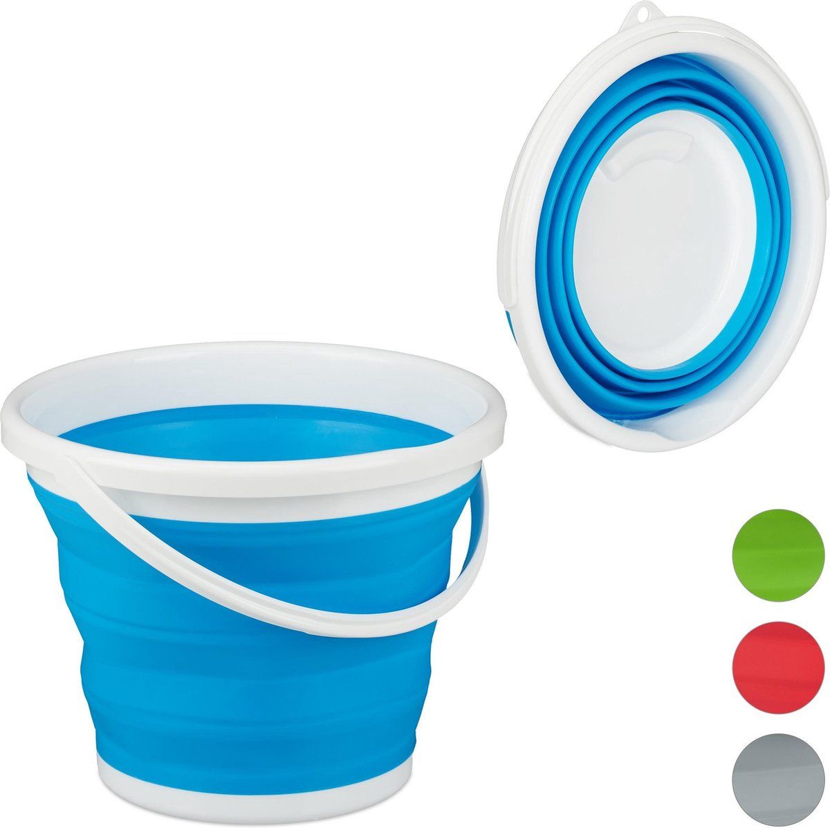 Relaxdays Opvouwbare emmer - 10 liter - Blauw