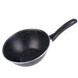 Magefesa K2 Gransasso 28 cm Verglaasd Staal Buitenkant Gespikkeld Grijs Non-Stick Tweelaags Versterkte Steeneffect Geschikt voor Alle Kookplaten Speciale Inductie 50% Energiebesparing, Zwart