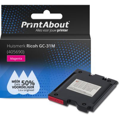 PrintAbout Huismerk Ricoh GC-31M (405690) | Magenta | Compatible