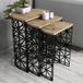 Moderne nesttafel set (3 stuks), eiken en zwart, 100% melamine gecoat, metalen frame, 18 mm dik, stijlvol en functioneel voor thuis en op kantoor