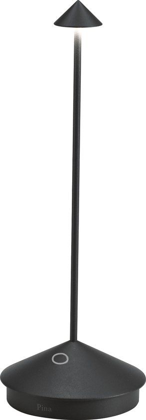 Zafferano Pina Tafellamp - Oplaadbare Buitenlamp Zwart - Spatwaterdicht (IP54)