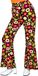 Finidi Jaren 70 broek flowers dames L/XL Polyester Zwart