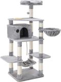 Hoppa! Stevige Kattenboom met Kattenbak - Sisal - Grijs - 164cm