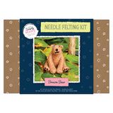 Simply Make Naaldviltkit - bruin beerontwerp voor kinderen en volwassenen, inclusief wol, naalden en alle gereedschappen, perfect voor volwassen ambachten en beginners - kunst- en knutselset voor
