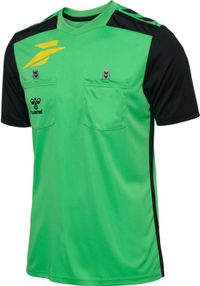 Hummel Jersey FFHB New Referee 2025/26 Groen Polyester Korte mouw Colorblock L Unisex Handbal