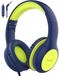 Casque - Enfants - Filaire - Microphone - Limiteur de volume 85 dB - Jaune et bleu