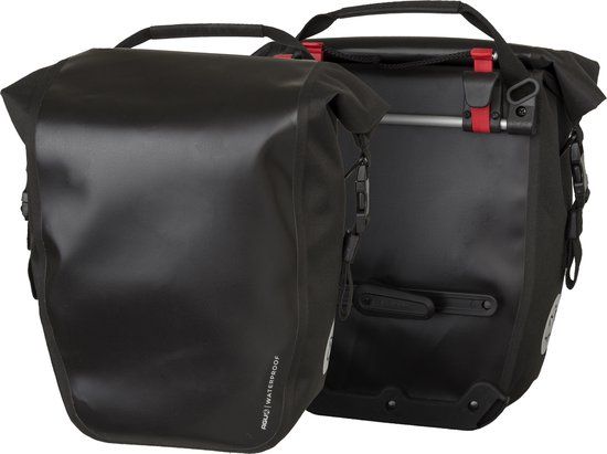 AGU Clean Shelter Single Pannier Set - Black - 32L - Waterproof - KLICKfix - Adult