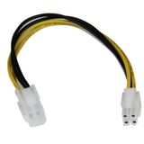 StarTech.com ATXP4EXT 20cm ATX12V 4-pins P4 CPU Verlengkabel Voeding - Mannelijk/Vrouwelijk