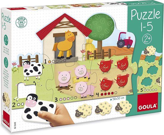 Goula Jumbo Goula Puzzel 1-5 Meerkleurig Karton 21 Stukjes