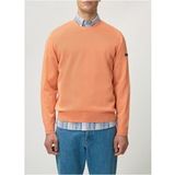 MAERZ Merino Superwash Classic Fit Trui ronde hals Sundowner, Effen