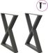 Syfax Eettafelpoten 2 st 80x(72-73,3) cm staal antraciet