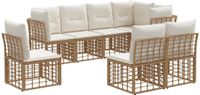 vidaXL - Hoek loungeset - Naturel - Polyester - 8 zitplekken