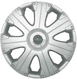 Petex RB53241 wieldop Racing Pro 2-voudig gelakt, materiaal: nylon in box, zilver - set van 4