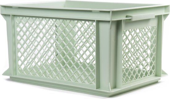 Lastpak Fietskrat - Groen - 40x30x22cm - Kunststof - Geperforeerde bodem