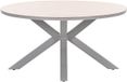 Garden Impressions Edison tafel rond - 148 cm - taupe - light teak Vironwood