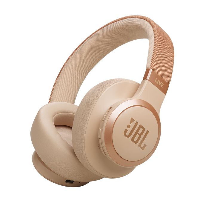 JBL Live 770NC - Draadloze over-ear koptelefoon met noise cancelling - Zand