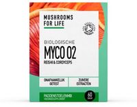 Mushrooms for Life Mushrooms4Life Myco O2 Paddenstoelen Poeder Bio 60 gram (Reishi en Cordyceps Sinensis)