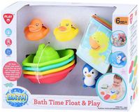 Jouets de bain - livret de bain et bateaux - 8 pièces - plaisir de bain coloré.