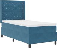 vidaXL Boxspringbed met matras Blauw 90 x 190 cm Fluweel