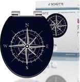 Schütte Premium WC-bril - Toilet Seat - Bleu marine/Blanc