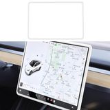 Frame Tesla Schermrandbescherming, sierlijst compatibel met Tesla Model 3 Highland Model Y Juniper 2025 2024 2023 2022 2021 2020 Interieur Middenconsole Cover Decor Strip Decoraties Trim Accessoires (Wit)