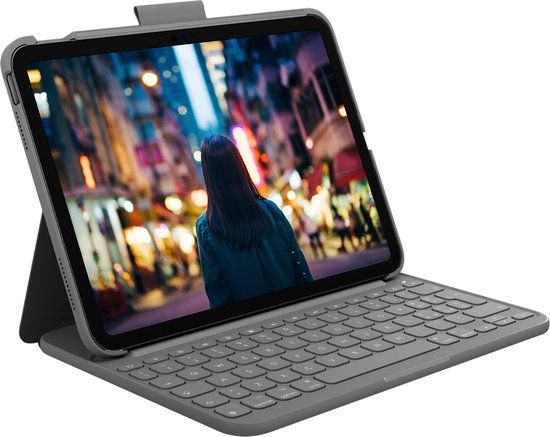 Logitech Slim Folio Grijs Bluetooth QWERTY Italiaans