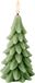 Lumineo LED kerstboom kaars - groen - 15 cm - batterijen - timer