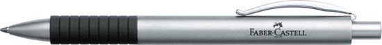 Faber-Castell Basic Metal balpen - mat chroom - B - zwart