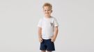 Levi's T-shirt Jongens Maat 164 Wit Korte Mouw Ronde Hals Logo Casual Polyester Katoen