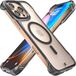 REBEL Transparant hoesje voor iPhone 16 Pro Max [Frosted Flex-serie] Zichtbare zijkanten voor gemak, sterk MagSafe-compatibel, matte textuur, beschermend, schokbestendig, verbeterd frameloos