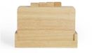 LIVOO Set van 4 snijplanken - Rubberhout - Met lipjes - 26 x 18 cm