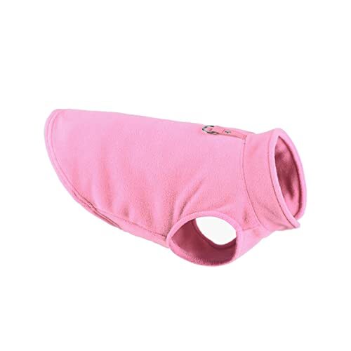 UKKO Hondenjas Winter Fleece Huisdier Hondenkleding Puppy Kleding Bulldog Jas Mopshond Kostuums Jas Voor Kleine Honden Chihuahua Vest-980 Licht Roze, Xl